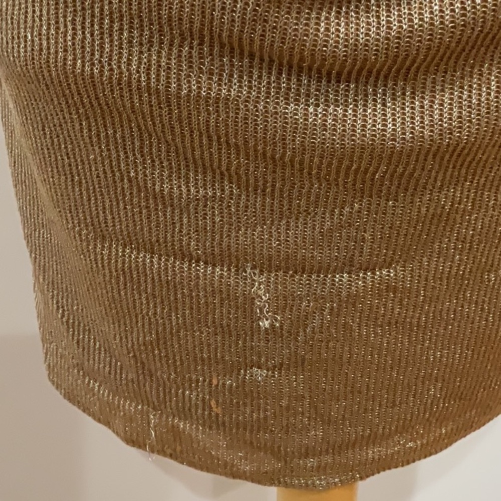 Michael Costello Metallic Gold Mini Dress - Picture 12 of 13
